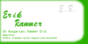 erik rammer business card